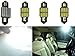 Cutequeen White Canbus error free 300 Lumens 5730 6-SMD 31mm(1.25") 12V Festoon Dome Light LED Bulbs DE3175 DE3021 DE3022 3175(pack of 4)