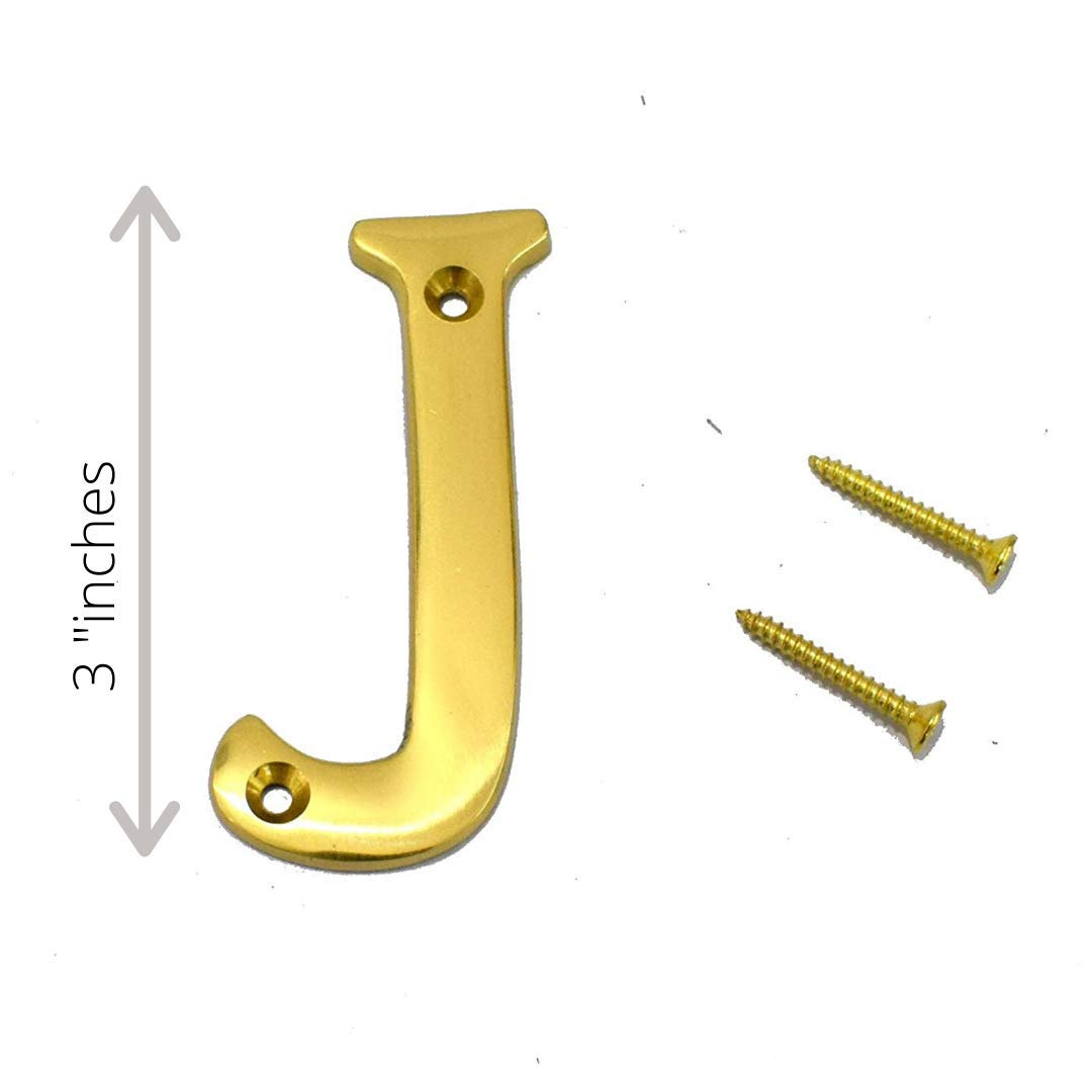 3" House Door Alphabets Brass Yellow (Alphabet L) — Amazon image 24