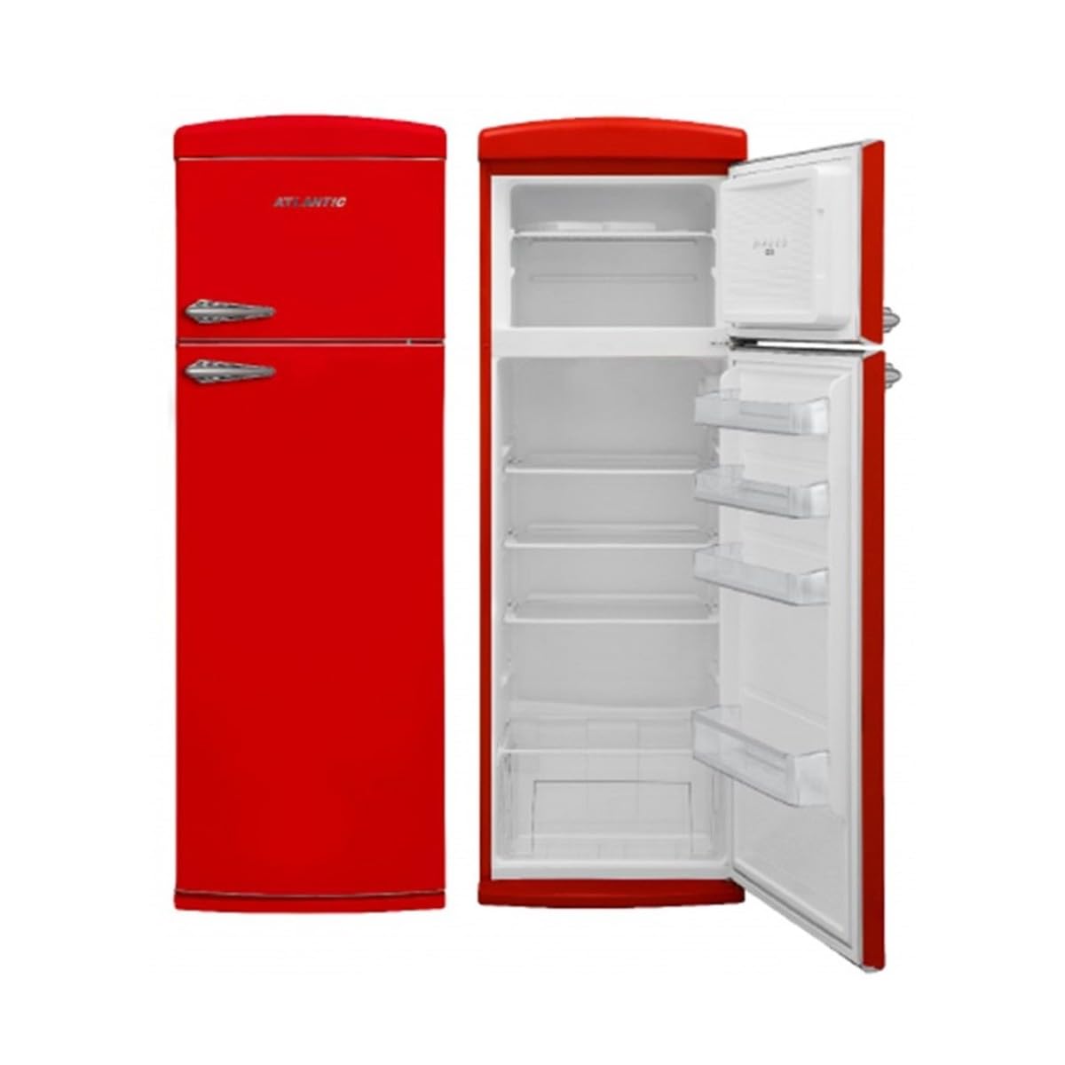 Atlantic Frigorifero Doppia Porta ATBM346R Statico Profondità 63,5 CM Capacità 311 LT Colore Rosso Classe Energetica F
