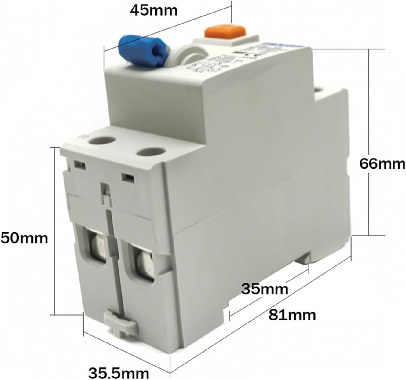 10pcs 2P 4P 10/30/100/300mA Type AC RCCB RCD ELCB Electromagnetic Residual Current Circuit Breaker Differential Breaker Safety Switch(2P 6A)