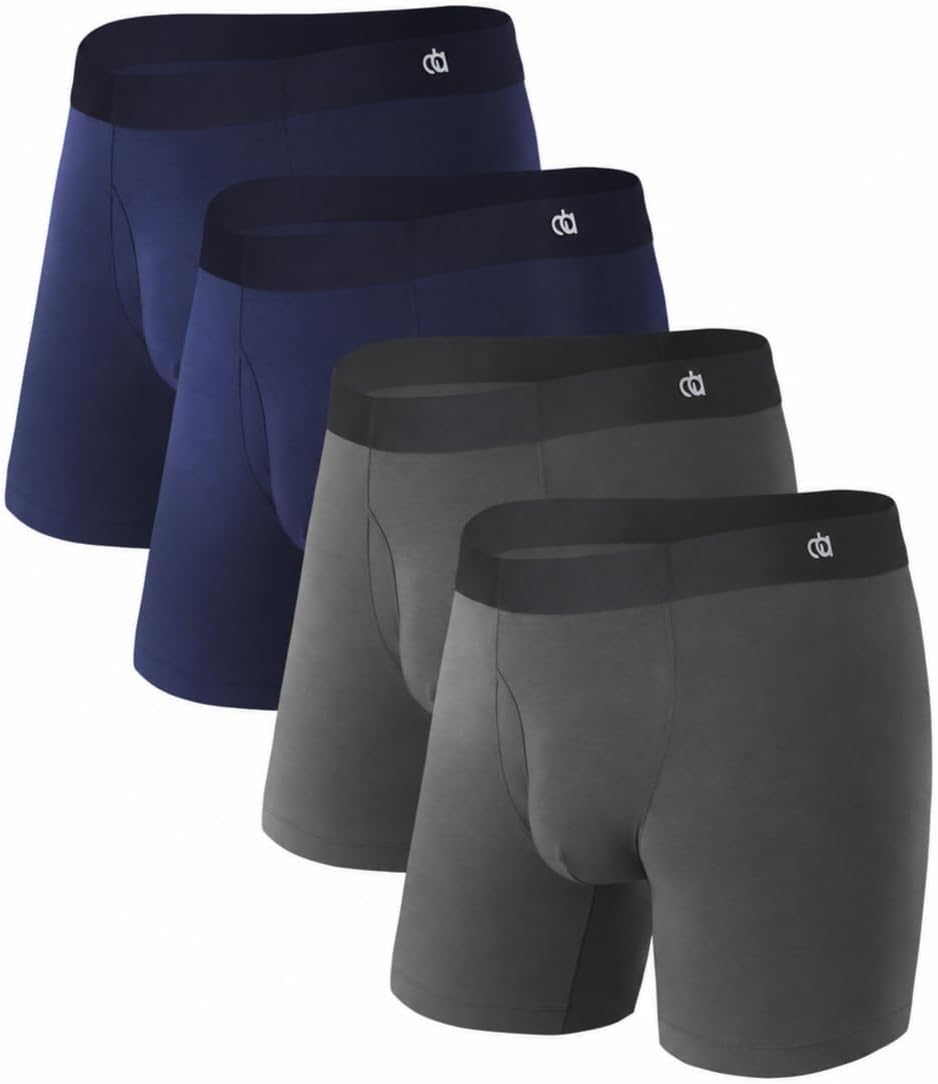DAVID ARCHY Men's Modal Underwear Boxer Briefs Ultra Soft