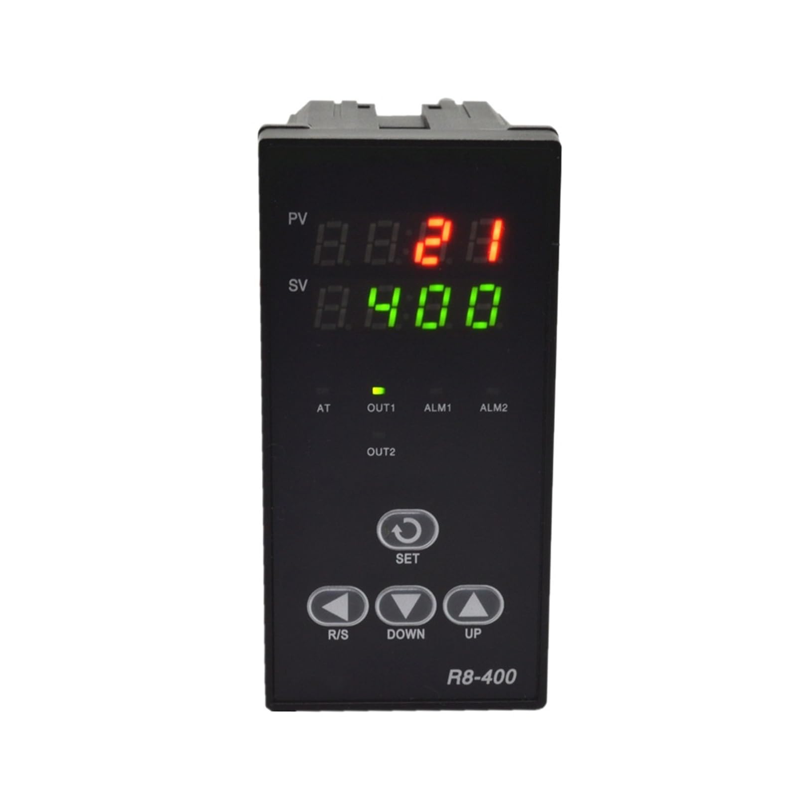 MUHM 48x96mm 1/8 DIN Entrada TC/RTD KEJ PT100 R8-400 Controlador de Temperatura Digital PID Salida SSR relé AC 110/220V termostato (Color : Output Relay 1 Alarm)