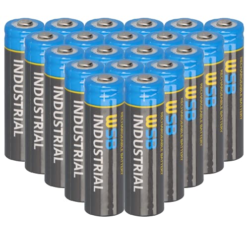 Confezione risparmio da 20 batterie solari Mignon AA WSB Industrial ricaricabili 3,2 V 600 mAh 1,92 Wh LiFePo4 batterie particolarmente adatte per lampade solari
