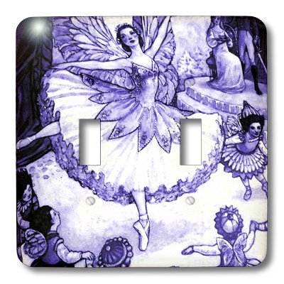 Interrupteur à bascule double ballerine violette à double commande