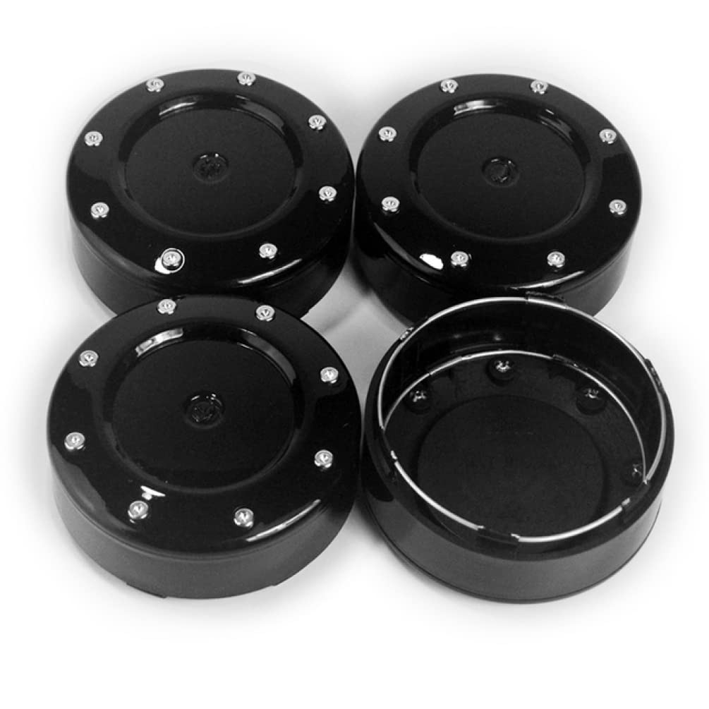 LORGL4pcs ABS Car Wheel Center Hub 102mm Aesthetic Caps Fit For C813602 81232090F Rim Badge Car Styling Black
