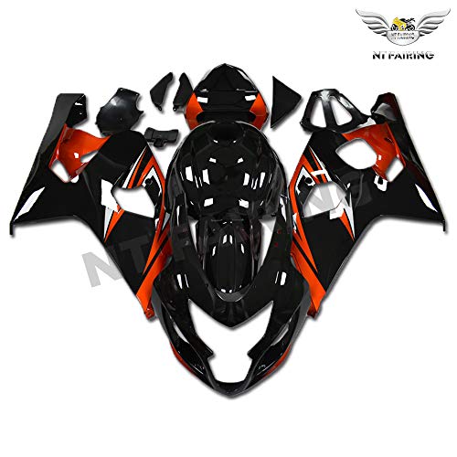 Plastic Bodywork Black Orange Fairing Fit for Suzuki 2004 2005 GSXR 600 750 Injection Mold ABS New Bodyframe 04 05 GSXR-600 750