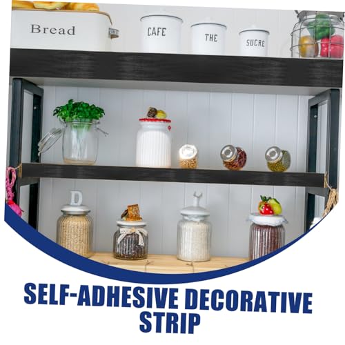 HEMOTON 1 Rolo Fita de veio de madeira borda adesiva faixa de porta de armário mobília guarnição de