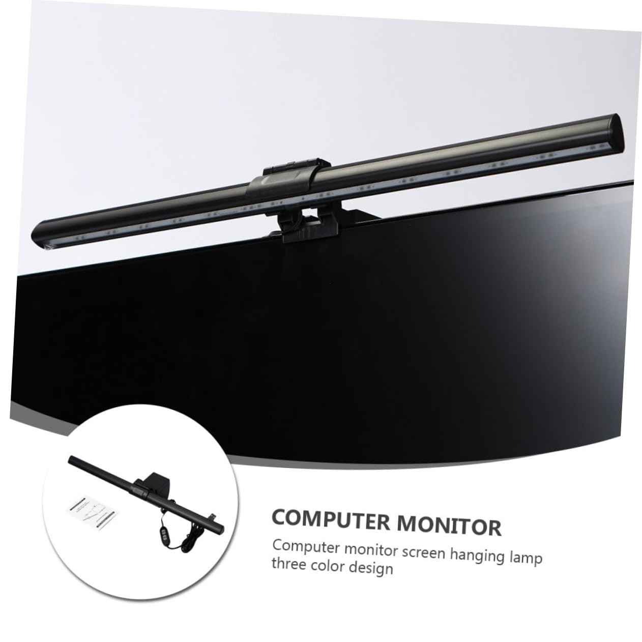 DOITOOL Bildschirmhängende LED Arbeitsleuchte aus Aluminiumlegierung mit USB Anschluss Dimmbarer Dreifarbiger Leselampe und Verstellbarem Lampenhalter für Augenschonendes Arbeiten