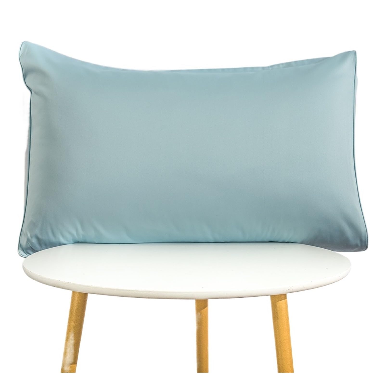 Silky Pillow Covers, Silk Pillowcase Envelope Bedd Cover Multicolor 70x48cm for Beauty Sleep(Blue)