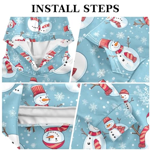 Kids Hoodies Sweaters Christmas Xmas Snowman Hooded Sweatshirts with Big Pockets for Boys Girls B04000723