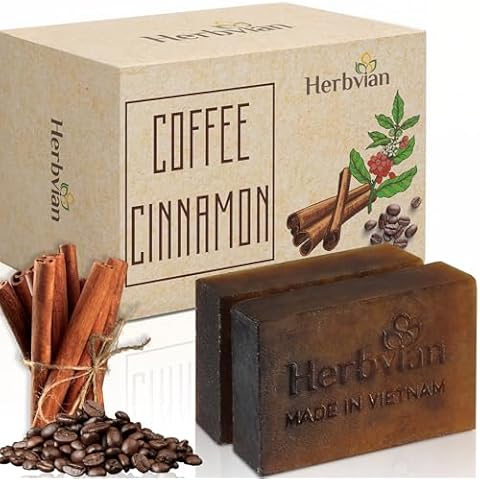 Herbvian Coffee Cinnamon Exfoliating Soap Bars Cover