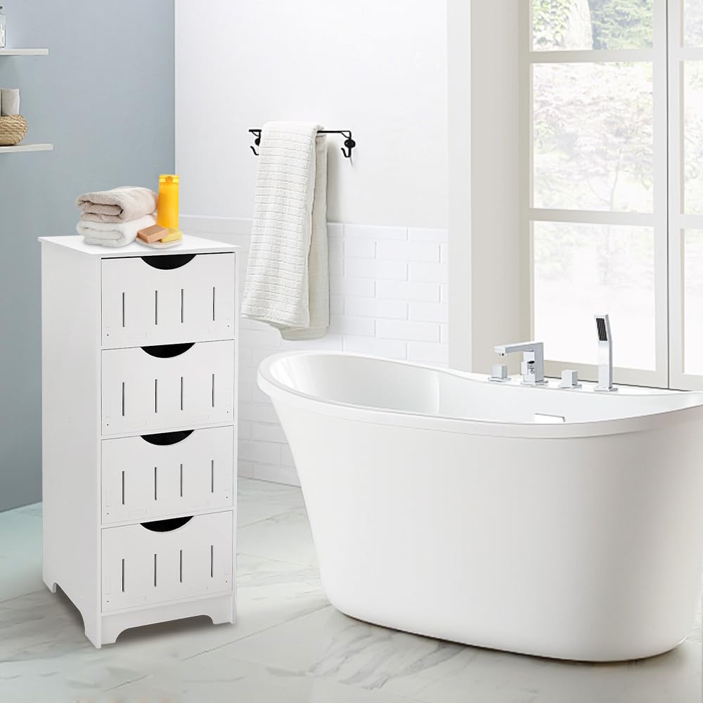 Kedia Armoire Haute pour Salle de Bain - Mini Étagère et Armoire de Rangement (I-30 x 30 x 82 cm)