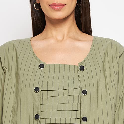 Image of CAMEY Women Striped Cotton Dress