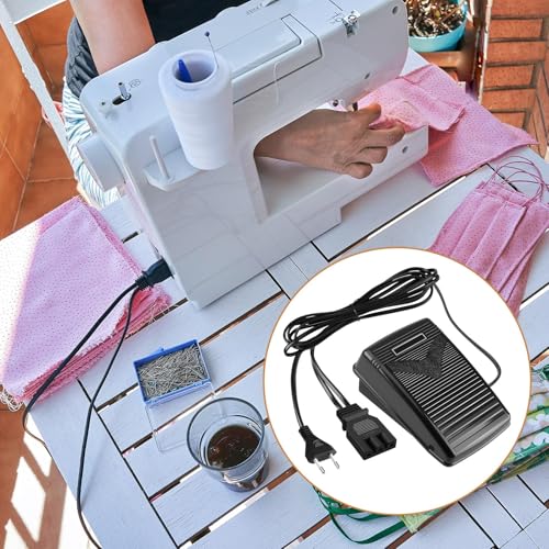 Miniatura 6 de Pedal Eléctrico Para Máquinas De Coser Con Enchufe Europeo De 3 Patas,Control De Velocidad Progresivo 220v,Pie De Pedal Multifunción Negro,Compatible Con Más Marcas De Máquinas Domésticas