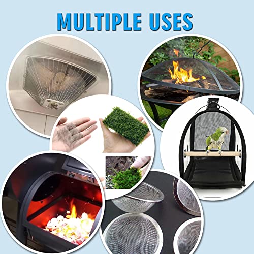 valchoose 4pack stainless steel woven wire mesh never rust air vent mesh 11834x8234300x 210mm hard and heat resisting screen 1mm hole 20 mesh easy to cut for rodents filters window diy projects