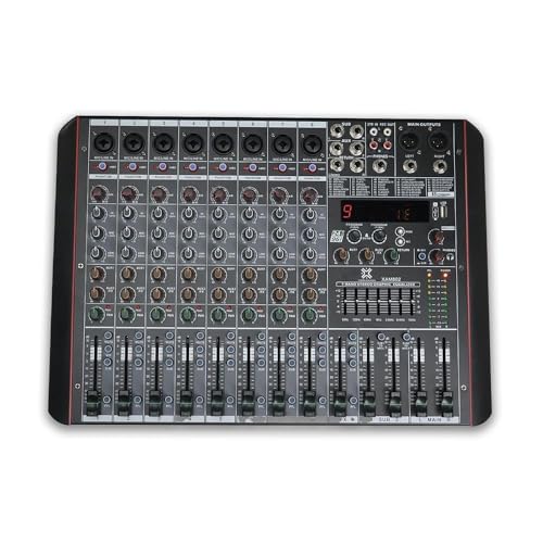 Image of Xtreme Acoustics 8-Channel Mixer Professional Audio Mixing Console with Bluetooth Connectivity, 99 Digital Effects Hybrid Input Ports, Individual Phantom Power, Dual AUX output