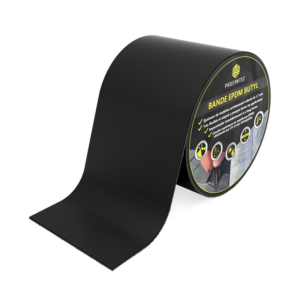 Bande d’Étanchéité EPDM Butyl - Ruban Étanchéité Extérieur - noir (5cm x 5m)