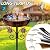 3" Deep Metal Bird Bath for Outside, Removable 12" Dia Vintage Bird Baths Bowl for Outdoors with Stable 5-Prong Stake, 37" H Freestanding Birdbath for Garden Patio Yard Lawn (Brush Bronze)