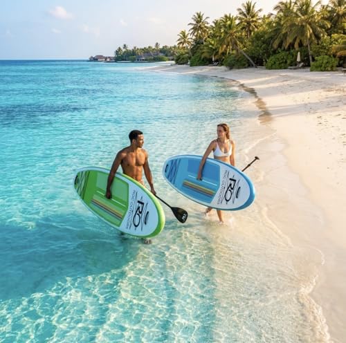 Image of Roc Inflatable Stand Up Paddle Board 10' 6 inch with Premium SUP Paddle Board Accessories, Wide Stable Design, Non-Slip Comfort Deck for Youth & Adults