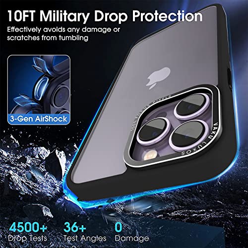 Image of eller sante Trans Armor for iPhone 14 Pro Case Cover, 6 Feet Drop, Metal Ring Camera Protection, Shockproof, Scratch Resistant, Slim, Compatible with iPhone 14 Pro Back Cover - Black