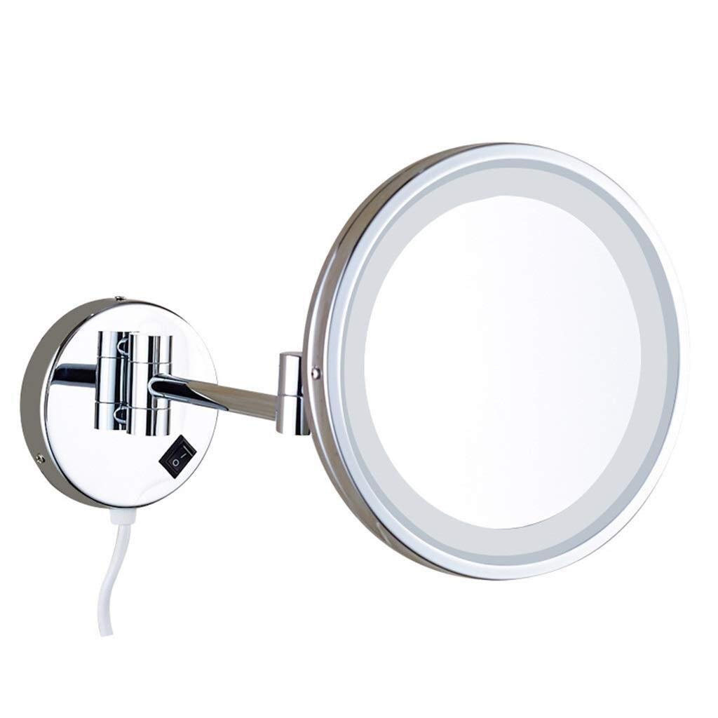 Miroir de Courtoisie Pliant Mural LED Salle de Bain 10 Pouces