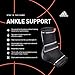 adidas Ankle Support Sleeve for Training, Competitions, and Recovery Support - Ergonomic Design with Structured Reinforcement and Breathable Material - For All Fitness Levels - Black, Large