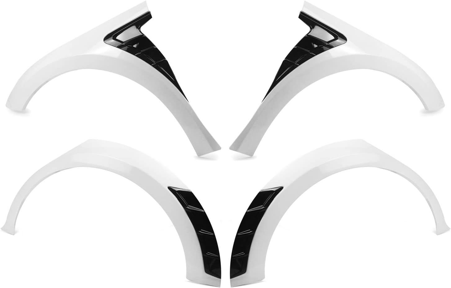 Car Wheel Fender Flares Brow Cover Wide Arch Trim Guard Mudguards Auto Part Compatible for Toyota SE XSE Sport Model 2018-2022 (Color : Unpainted)