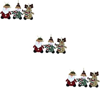 NOLITOY Decoração De Natal 9 Peças Boneca De Noel Bonecas Penduradas De Natal Boneca De Natal Decorar Bebê Decorações De Árvore De Natal Bonecas Decorações De Natal