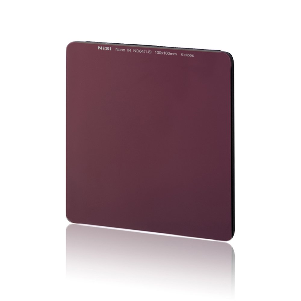 NiSi Filtro ND Densità Neutra ND64 (1.8) 6 Stop, 100X100mm, nano coating, rivestimento IR, Little Stopper, Vetro Ottico