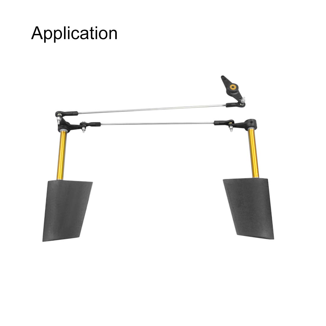 uxcell RC Boat Rudder with Straight Servo Arm,Rudder Pad Thickness 7.6mm 1 Set