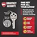 Kwikset 991 Pismo Keyed Entry Knob and Single Cylinder Deadbolt Combo Pack Featuring SmartKey and Microban in Satin Nickel