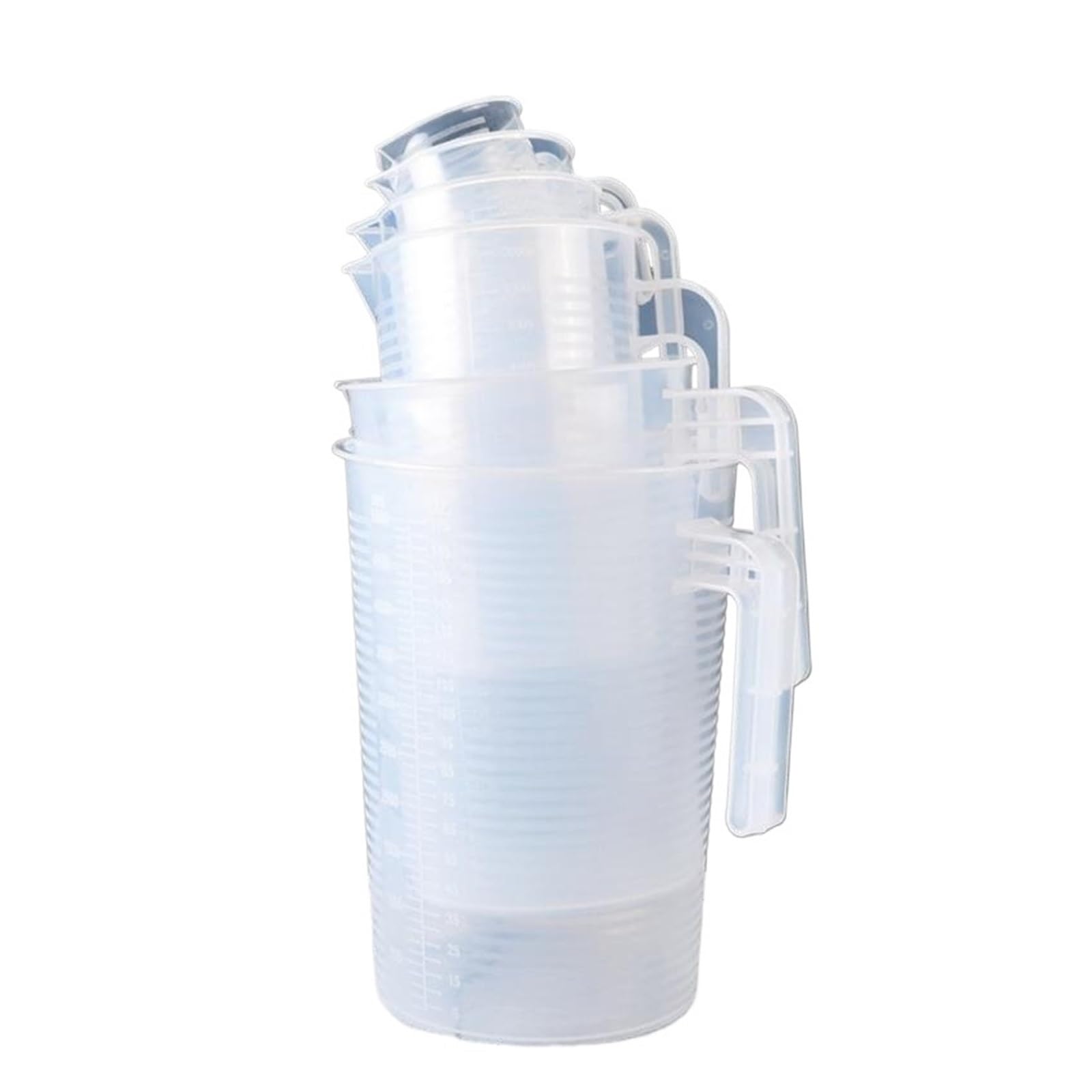 Vaso medidor de plástico con tapa, vaso medidor transparente for mediciones precisas, 5000/3500/2000/1000/500/250/100ml(3500ml)