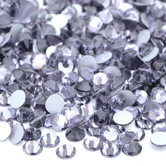 Wholesale 100 Bruto SS6 8 10 12 16 20 30 Cristal Rosa Violeta Parte trasera plana Cristal Rhinestone Bulk Pegamento en la decoración de uñas Piedra-02 Crystal AB, ss6 100gr 14400pcs 24 tanzanita ss8