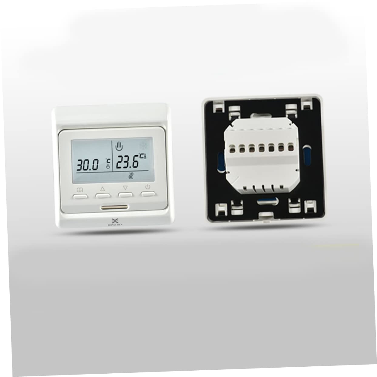 POPETPOP 2pezzi Termostato Elettrico Programmabile Lcd Per Riscaldamento Pavimento Controllo Digitale Per Ambienti Residenziali e Commerciali Vh