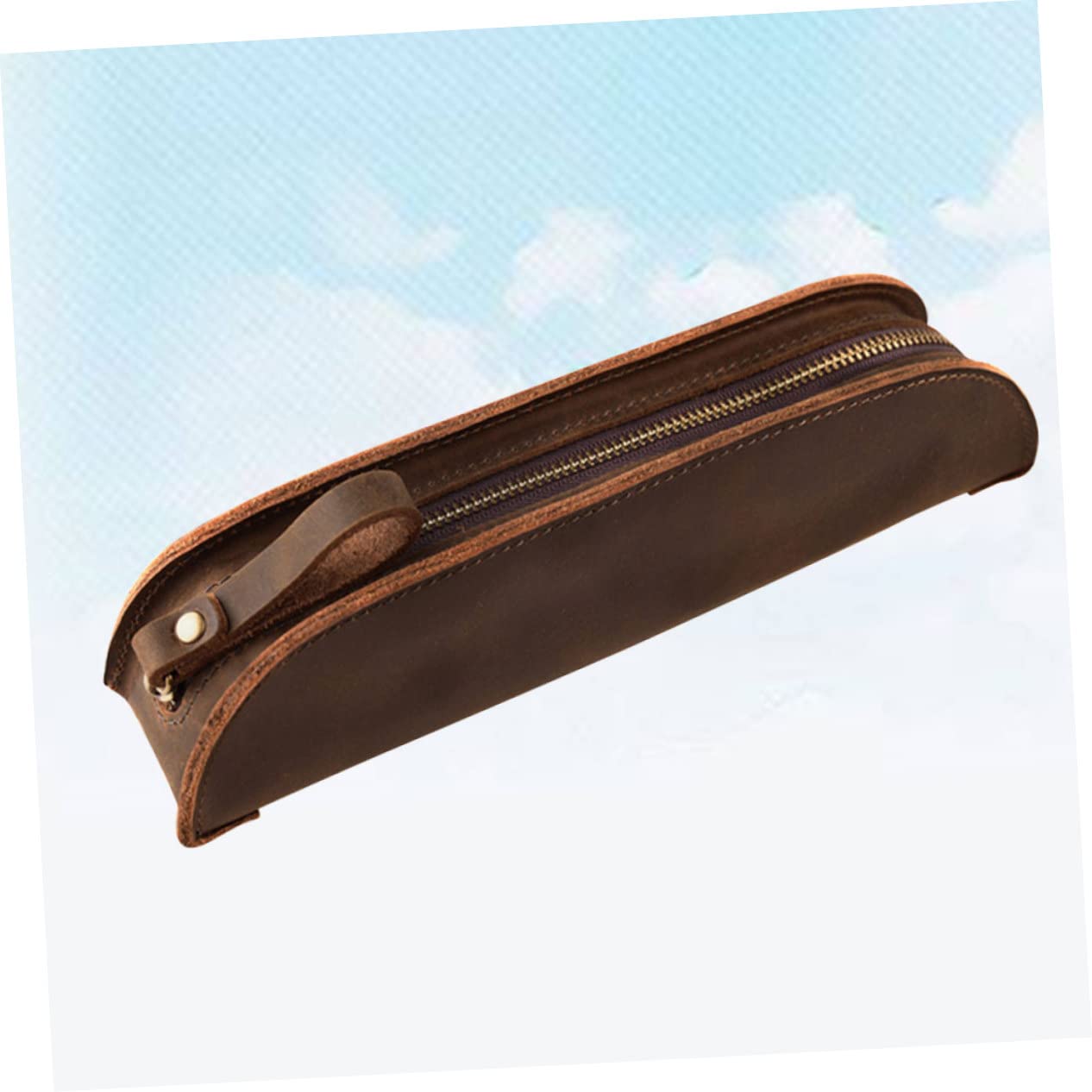 STOBOK Estuche para Bolígrafos Estilo Retro Hecho A Mano con Cremallera para Pluma Estilográfica para Uso Comercial O Informal
