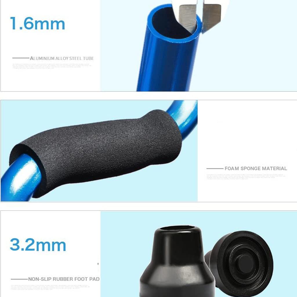Stampelle per anziani Bastone da passeggio leggero per anziani a quattro zampe antiscivolo Bastone da passeggio a quattro angoli Stampella ausiliaria Desiderio di
