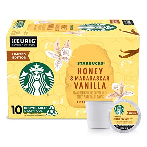 Image of Starbucks Flavored K-Cup Coffee Pods, Honey & Madagascar Vanilla, for Keurig Brewers, Limited Edition, 6 boxes (60 pods total)