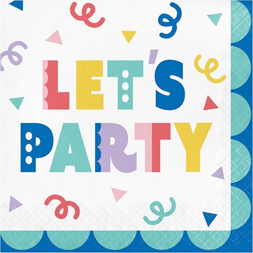 Party Patterns Let's Party Luncheon Napkins 16 ct