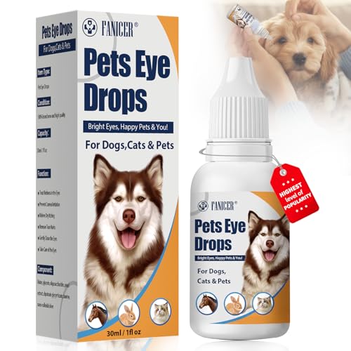 Jadeseal 30ml Augentropfen für Hunde & Katzen, Augenpflege & Augenreiniger,Befeuchtende Tropfen für die Augen von Pet, Augentropfen Katze Besonders Mild