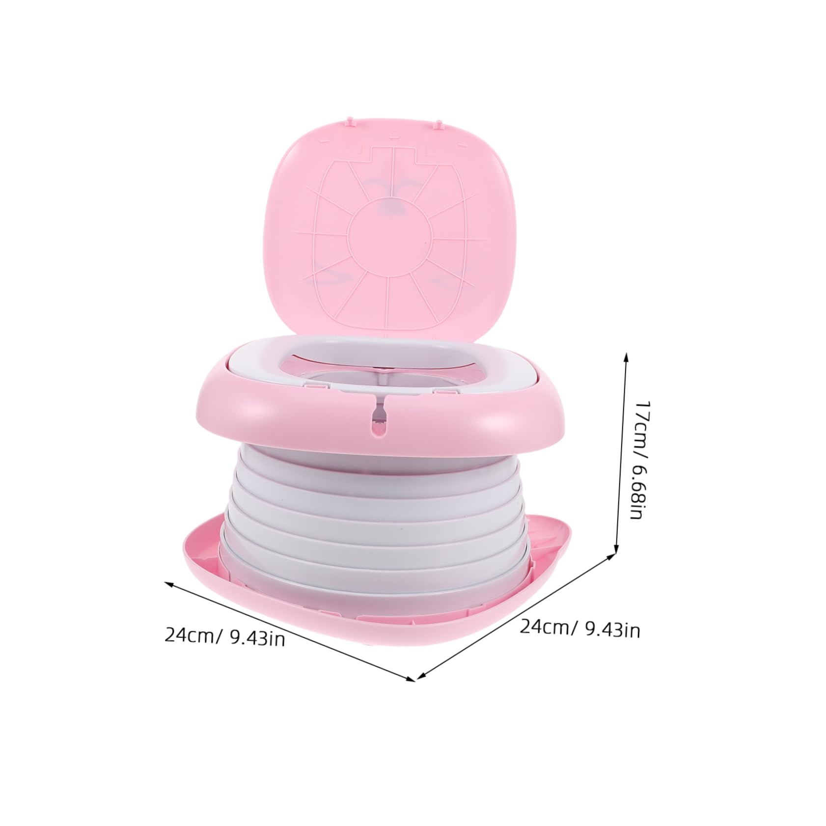 IWOWHERO Portable Kids Potty Training Toilet for Boys Girls Travel Potty Seat Leak Prevention Compact for Outdoor Use