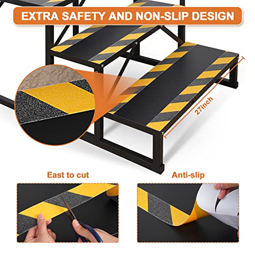 image for Kinchoix 3 Step RV Stairs, Hot Tub Steps, Outdoor Spa Step Ladder with