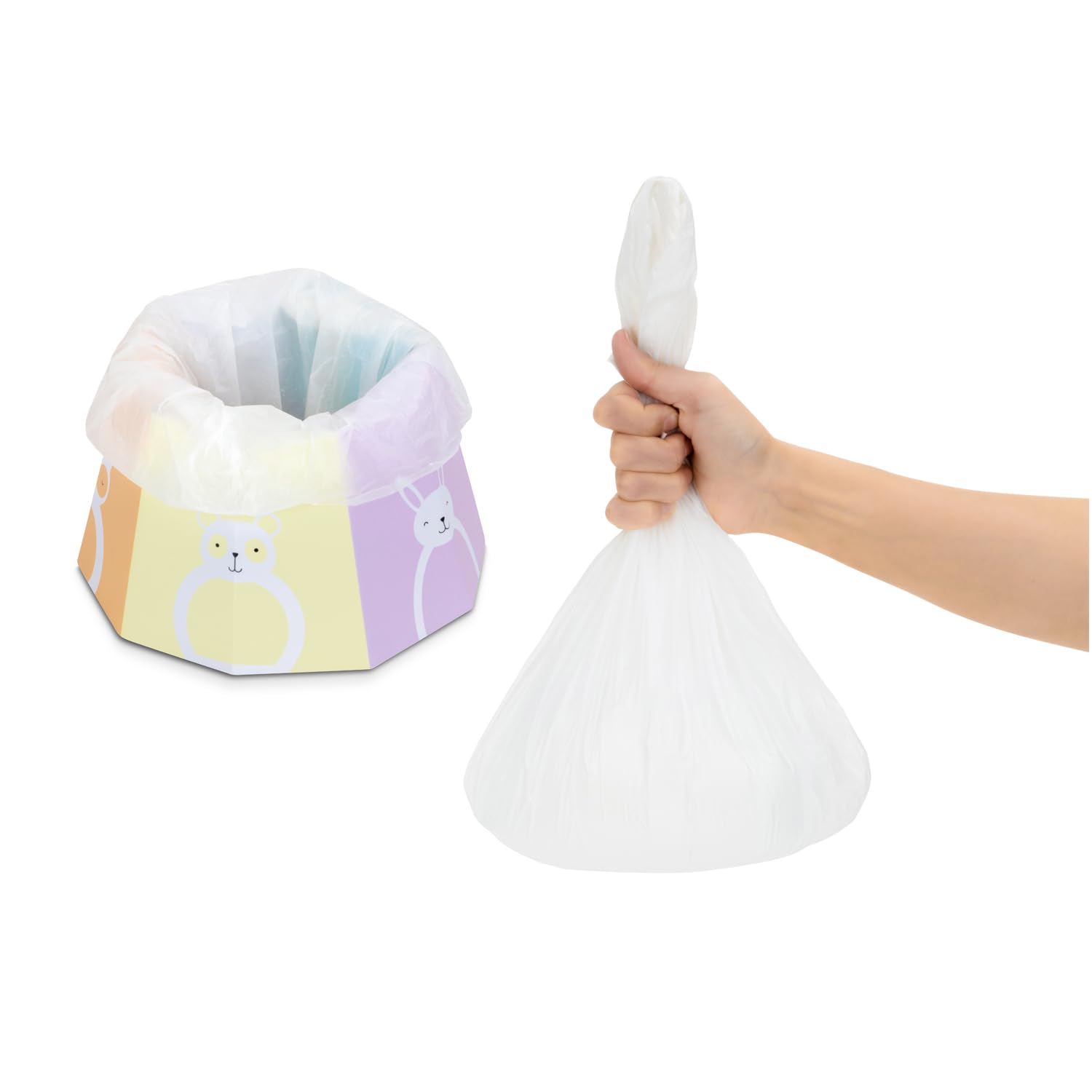 Babyjem Tragbare Klappbare Reise-Toilette – Karton Sitz-Töpfchen mit Muster, hygienisch & leicht, ideal für unterwegs