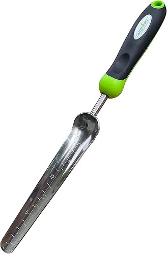 Garden Guru - Pala de siembra de semillas para trasplantar, acero inoxidable, resistente a la corrosión, mango ergonómico, herramienta perfecta para