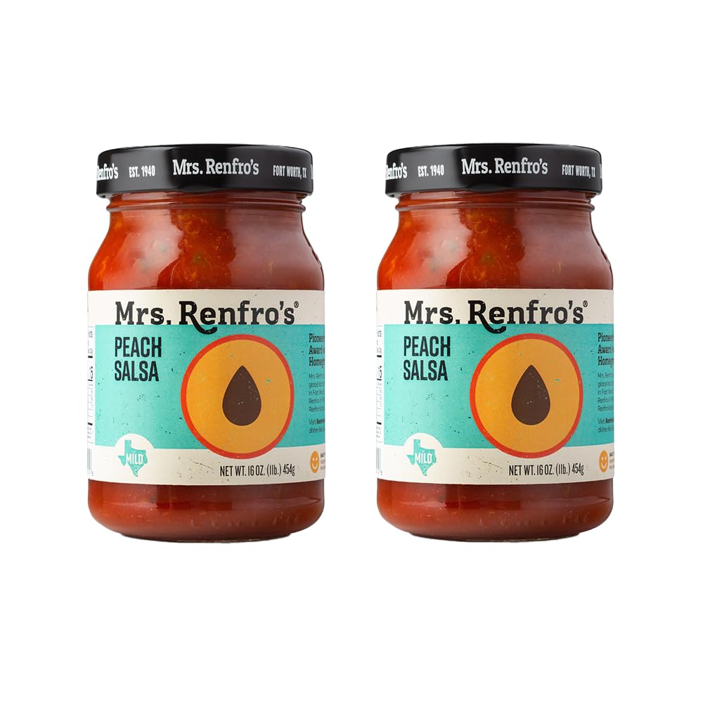 Mrs. Renfro’s Peach Salsa – Gluten Free (16-oz. jars, 2-pack)