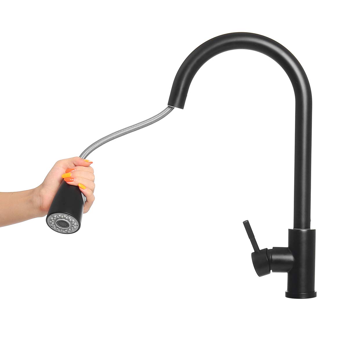 RanDal 360 ° Küchenwaschbecken Schwenkbar Ausziehbarer Wasserhahn Sprayer Heiß Kaltwasser Mischbatterie