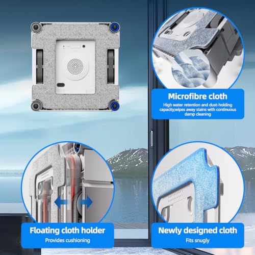 Tampons microfibre pour robot vitre ECOVACS WINBOT W3 Omni - 5