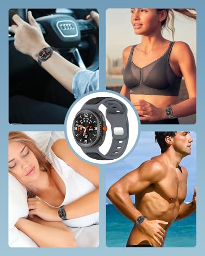 Image of Bands for Samsung Watch 8 Smartwatch,Sport quick-release Silicone Band for Samsung Watch 8,Soft Lightweight & Ventilated Comfort Replacement Smartwatch Strap,Adjustable Wristband