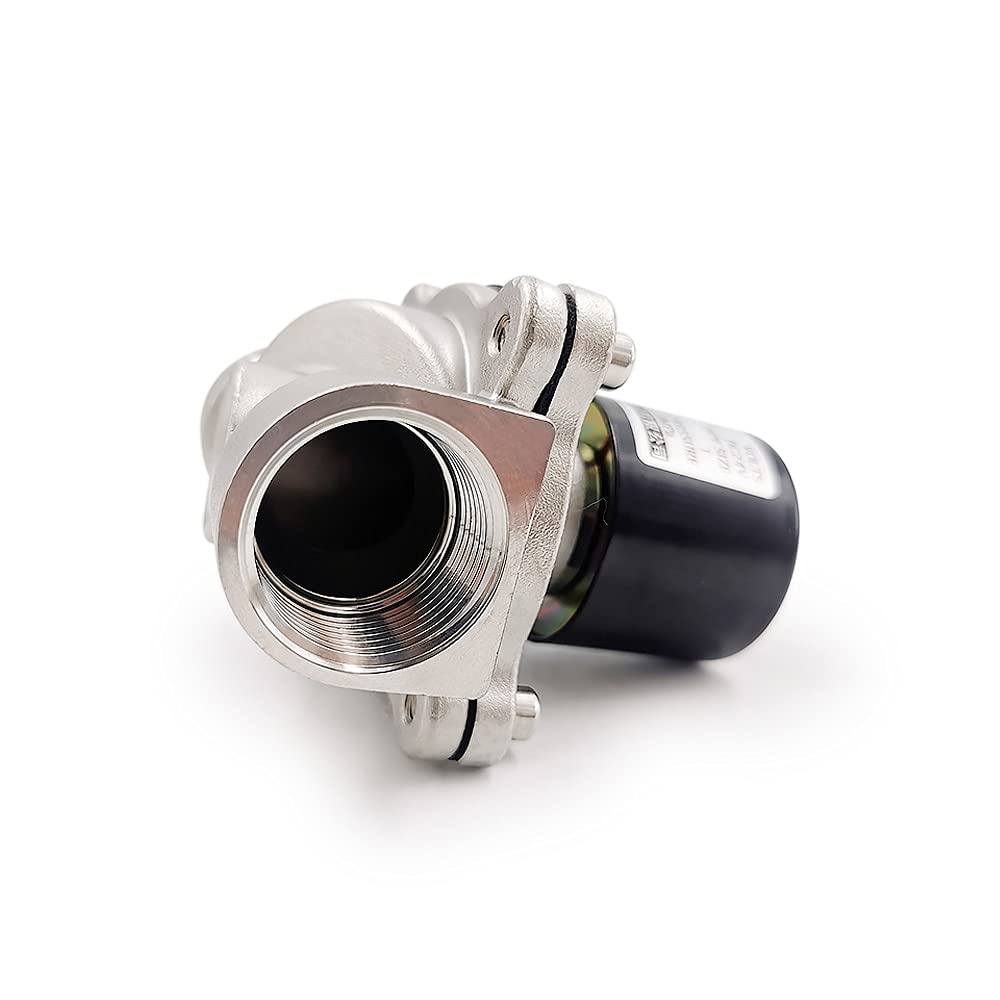 Válvula solenoide, válvula solenoide eléctrica de acero inoxidable DN15 de 1/2"Válvula neumática AC24V