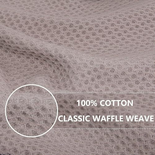 100% Cotton Kitchen Dish Cloths & Dish Towels, Waffle Weave 12x12” (6-Pack), Multi-Color