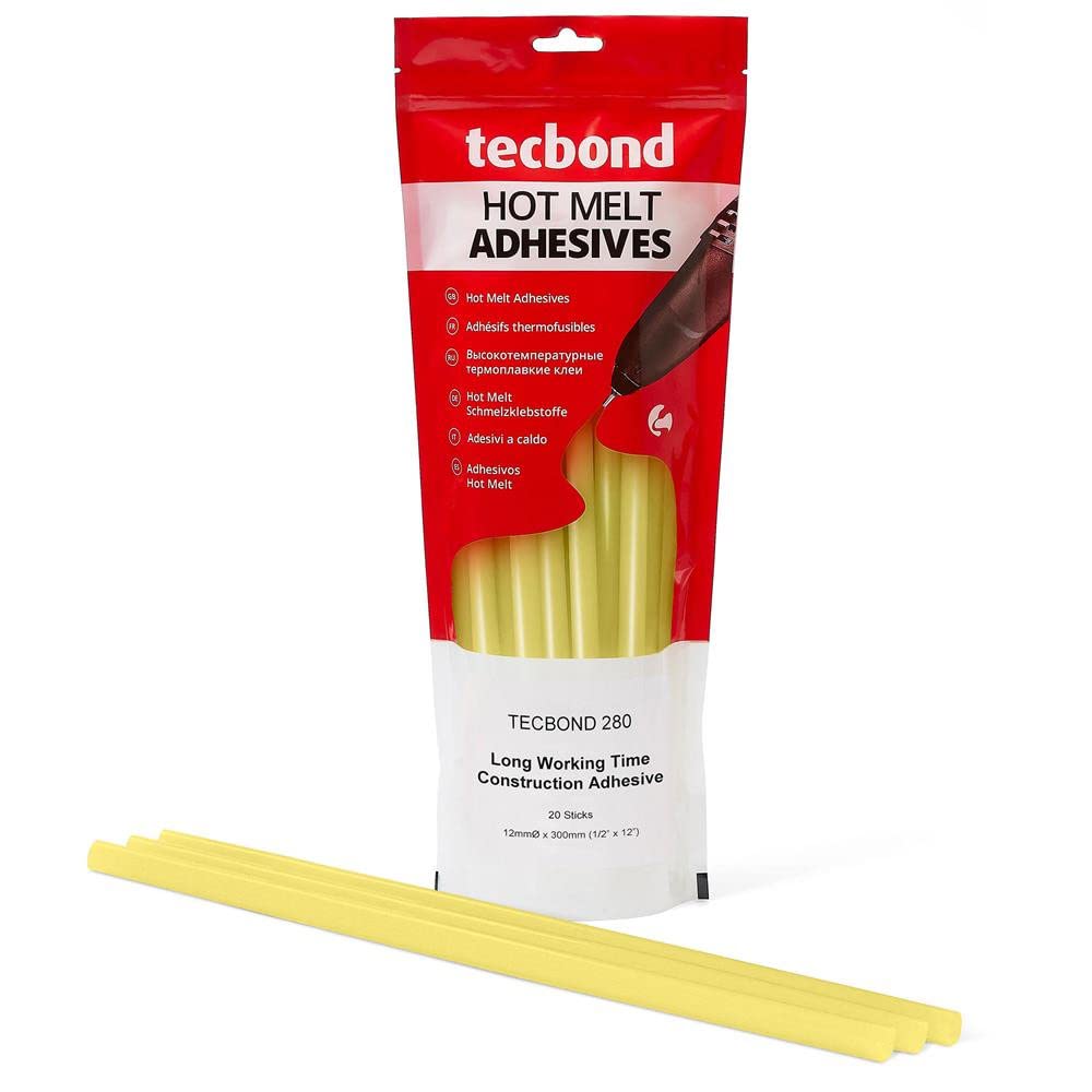 Tecbond280-20x Long Working Time Construction Glue Sticks - 12mm x 300mm